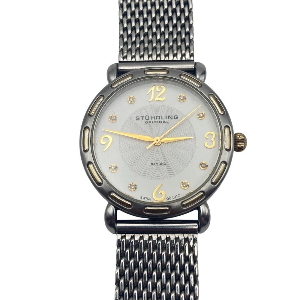 Swiss Diamond STUHRLING Couture Watch 34mm - Fresh Battery - WR 50m Adjustable